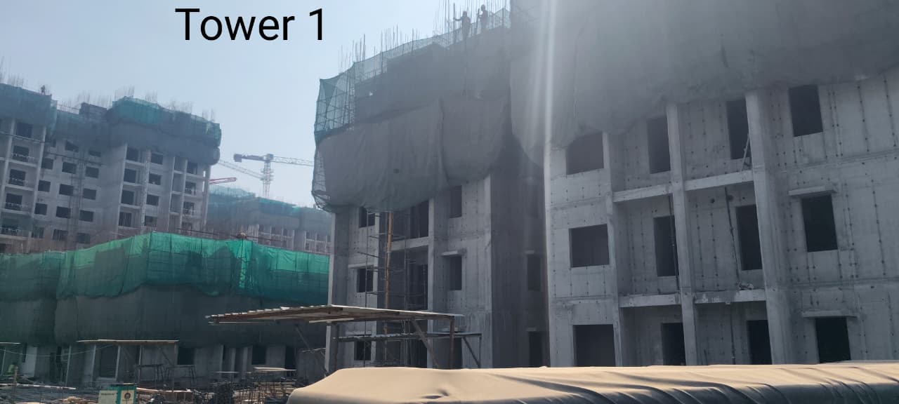 DSR The Address Tower 1 Construction Status - Luxury High Rise Apartments in Bangalore