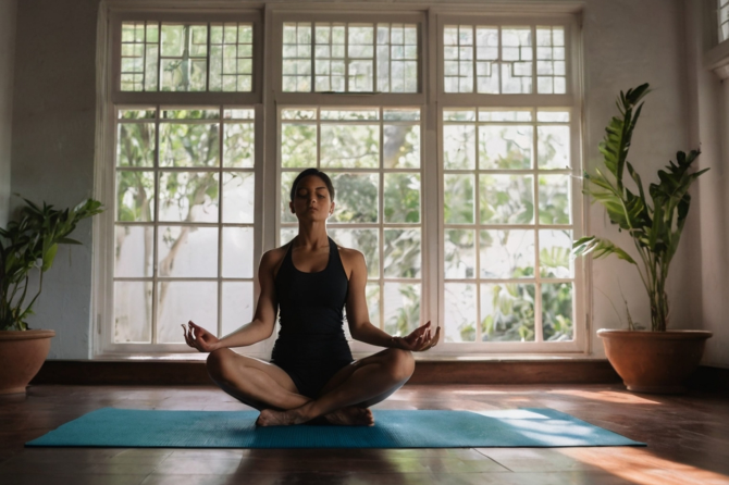 Yoga and wellness space at DSR The Address premium apartments Sarjapur Road